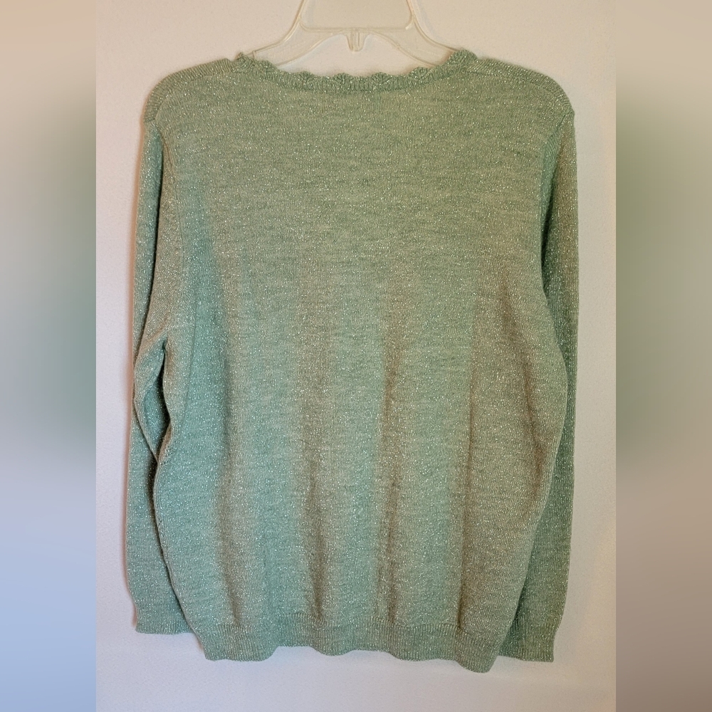 NWT Alfred Dunner Sweater with Scallop Neckline Size L - Picture 5 of 8
